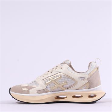 Another Trend X Mesh Upper Sport Trainer - Cream Gold